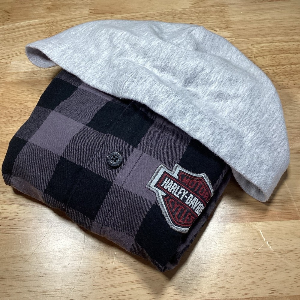 Boys Harley Davidson Lightweight Flannel‎ Hoodie- 8/10